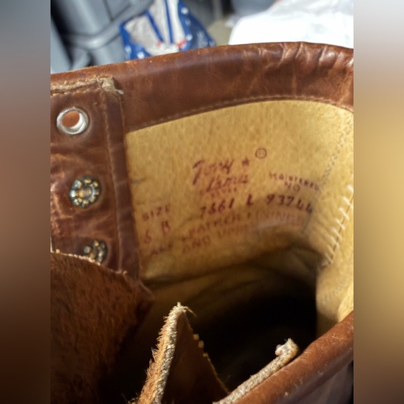 Tony Lama 7661 Brown Leather Women’s Lace-Up Roper Boots Size 6B Western Boho - Picture 10 of 10